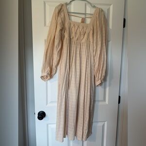 Listicle Beige Long Sleeve Dress